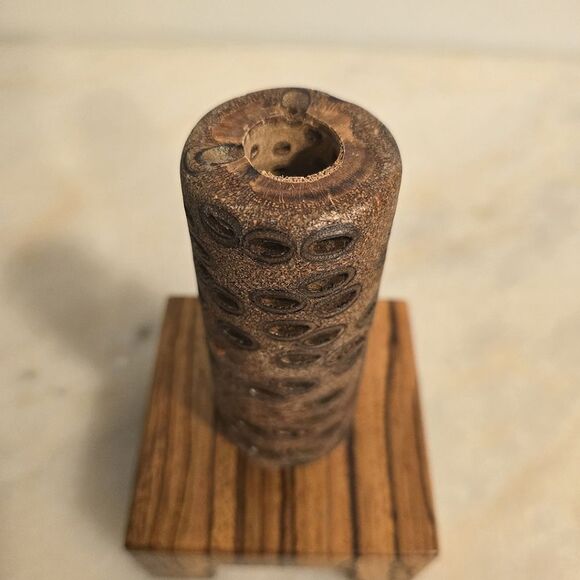 Banksia wood Candle Holder Handcrafted by J. Smith Candlestick - Picture 4 of 12